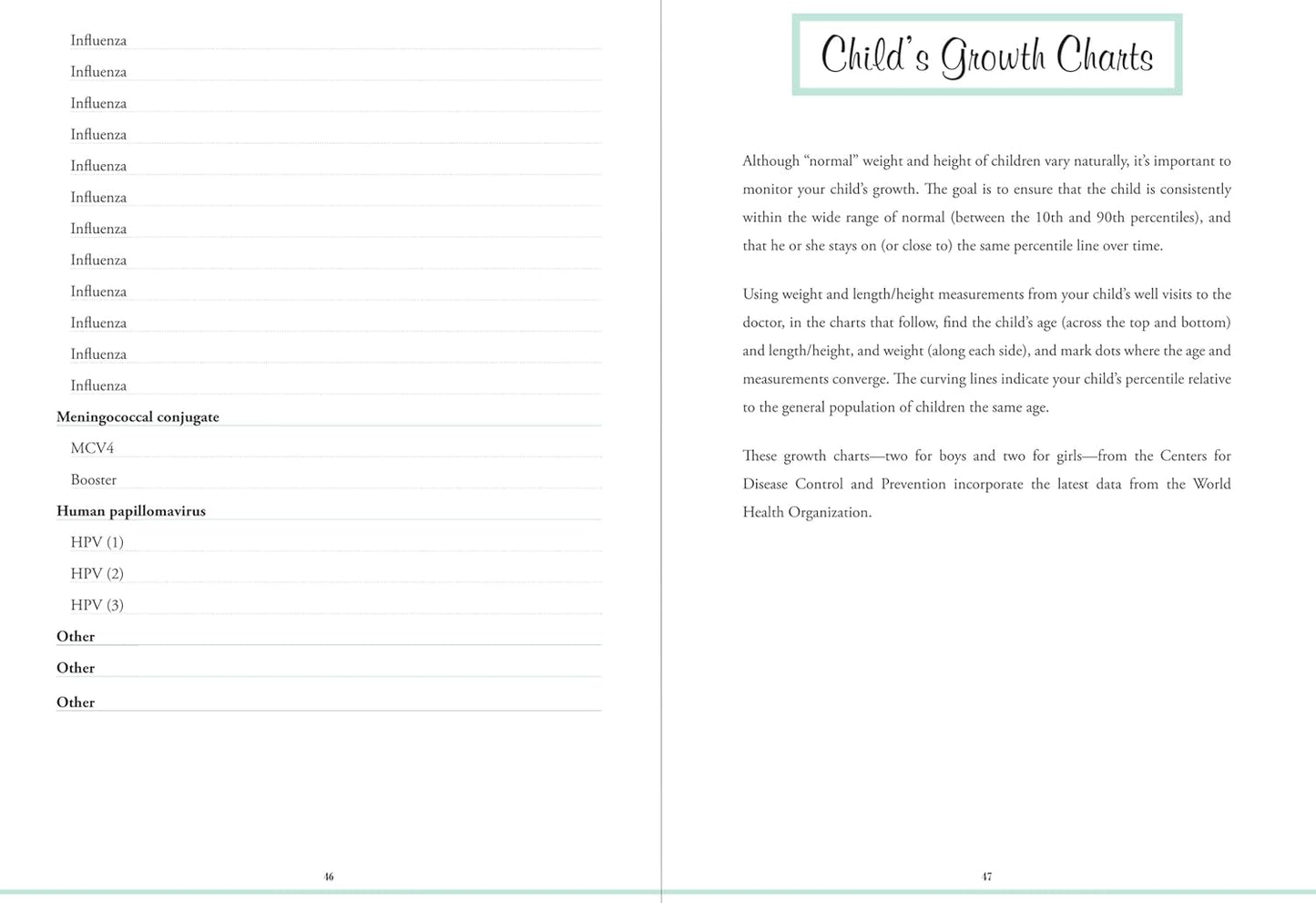 My Child's Health Record: From Infancy to Adulthood - Hardcover - 5-1/2x8 inches - 56 pages