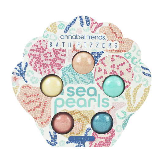 Annabel Trends Bath Fizzers - Shelly Beach Sea Pearls - 5x50g pieces