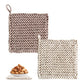 Casa Regalo Knit Cotton Trivet - Beige Natural - 20x20cmx2cm