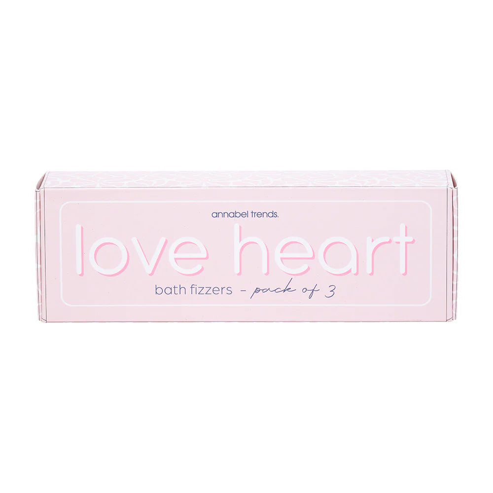 Annabel Trends Bath Fizzers - Love Heart Pack of 3 - 80g - 21.5x7cm