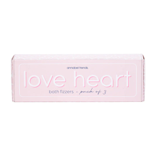 Annabel Trends Bath Fizzers - Love Heart Pack of 3 - 80g - 21.5x7cm
