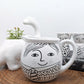 Casa Regalo Boy Milk Jug Creamer - Black and White - 13.5x10cm