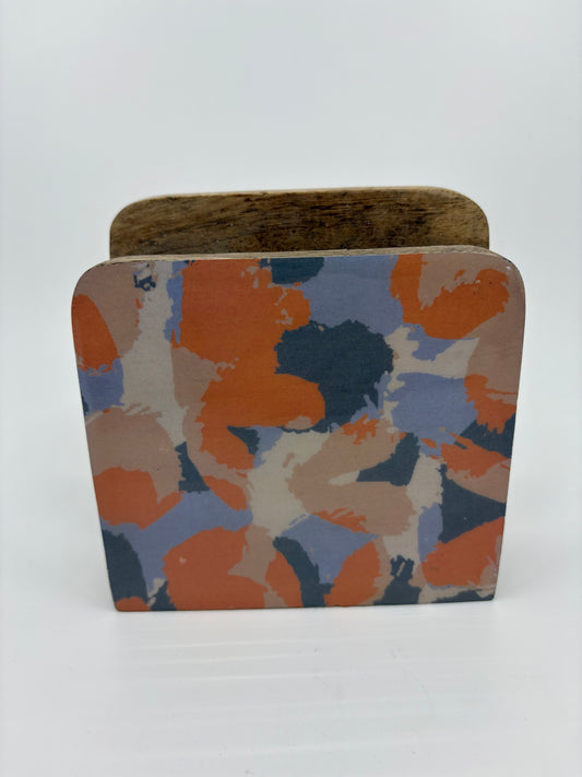 Assemble Handcrafted Mango Wood Serviette Holders - Multicolour -