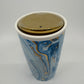 Ashdene Mystic Marble Double Walled Reusable Travel Mug - Blue Glacier - 9x15cm
