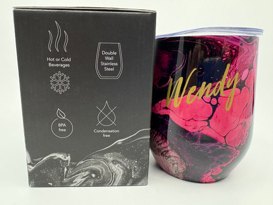 Lily & Mae On Cloud Wine Insulated Vacuum Sealed Stainless Steel Tumbler - Wendy - 350ml