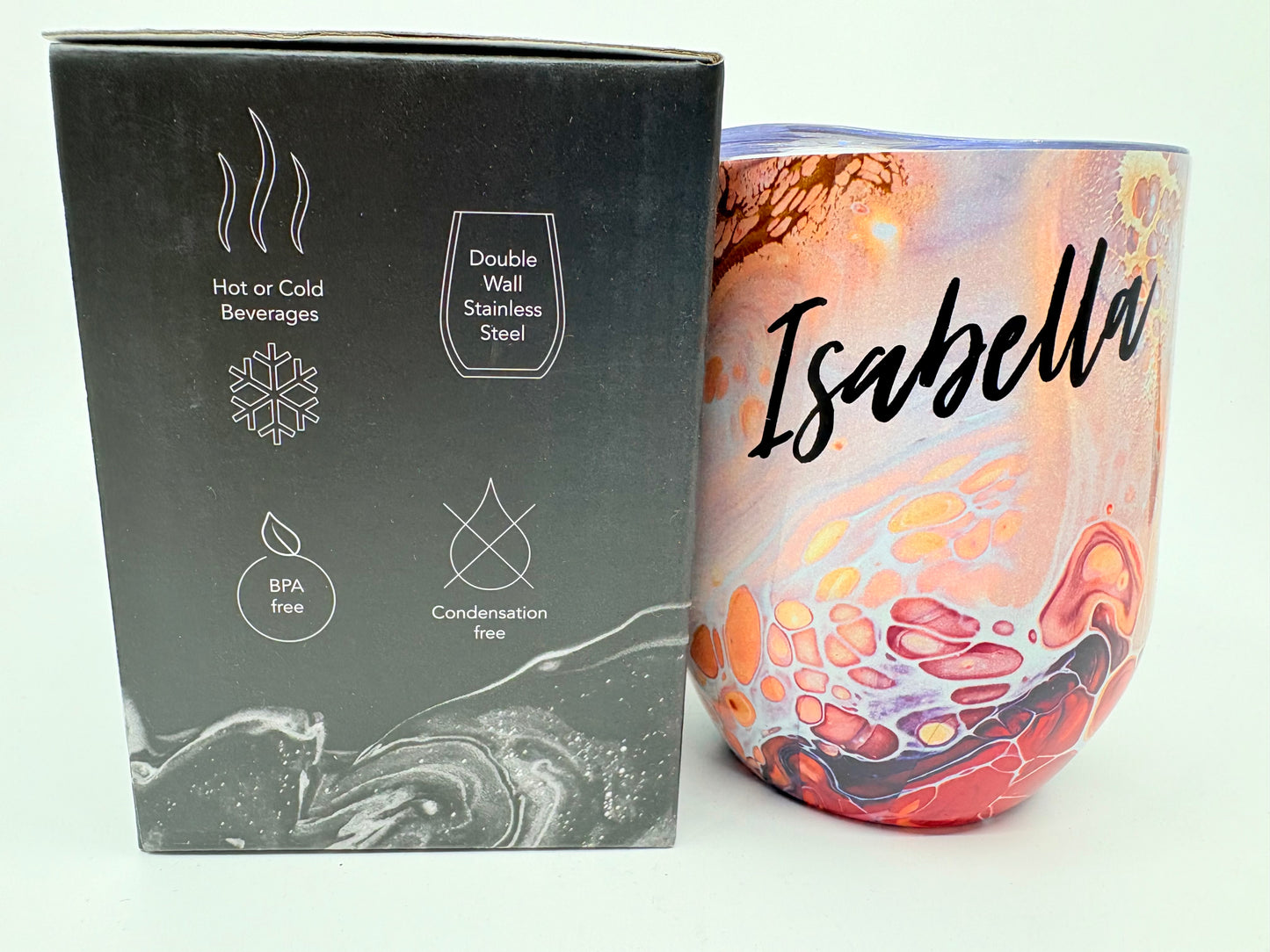 Lily & Mae On Cloud Wine Insulated Vacuum Sealed Stainless Steel Tumbler - Isabella - 350ml