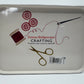 Emma Bridgewater Pink Crafting Small Shallow Tin - 14.2x3.7x10.1cm