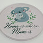 Home is Where Mum Is - Single Glass Coaster - 10x0.5cm