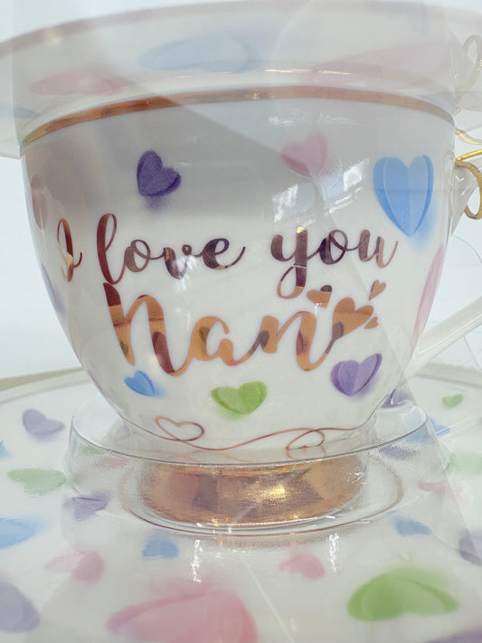 Landmark Tea and Saucer set - I Love You Nan - 200ml