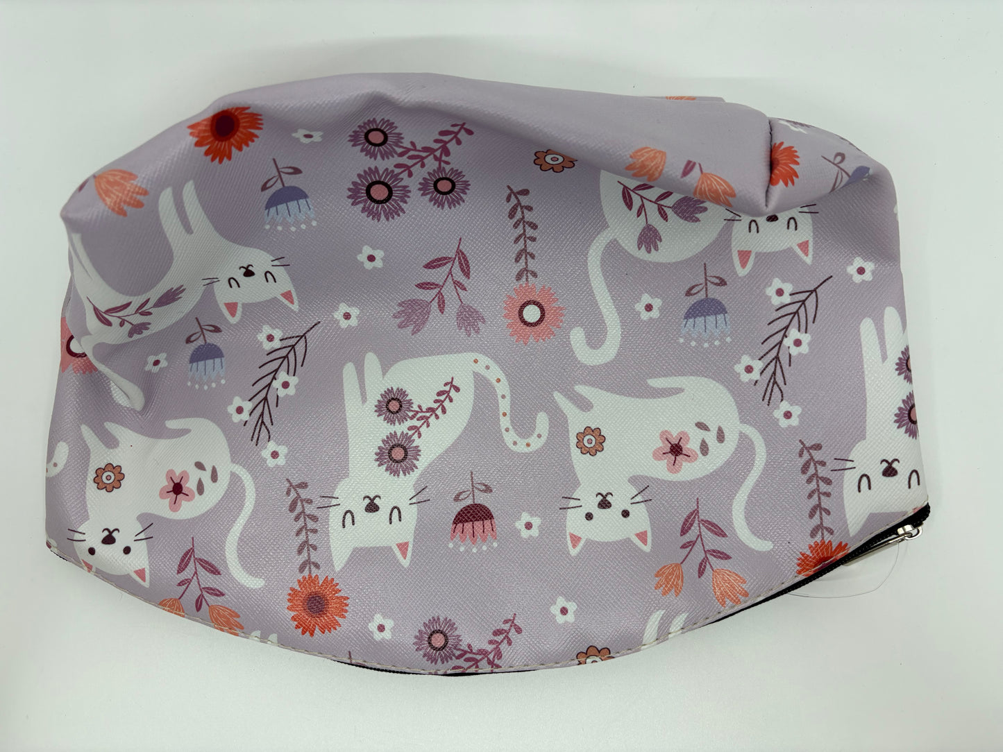 Lavida Water Proof Make-Up Bag - Floral Cats - 26x19cm