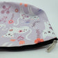 Lavida Water Proof Make-Up Bag - Floral Cats - 26x19cm