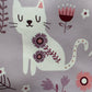 Lavida Water Proof Make-Up Bag - Floral Cats - 26x19cm