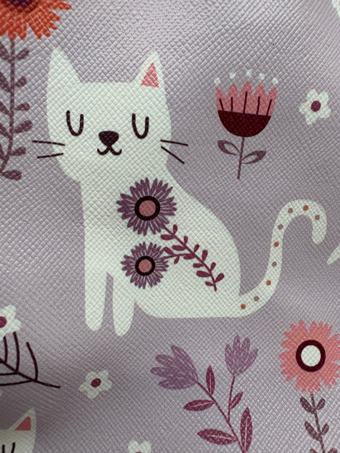 Lavida Water Proof Make-Up Bag - Floral Cats - 26x19cm