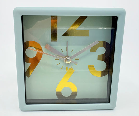 Emporium Home Lani Mantle Clock - Mint - 10x10x5cm