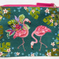 Allen Designs Canvas Look Cosmetic Pouch - Pink Flamingo - 20x15cm