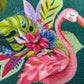Allen Designs Canvas Look Cosmetic Pouch - Pink Flamingo - 20x15cm