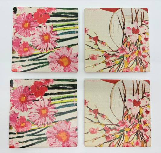 Occasions Ceramic Absorbent Coasters - Pack of 4