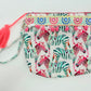 Canvas Look Wrist Pouch - Multicolour Zebras - 25x20cm