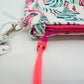 Canvas Look Wrist Pouch - Multicolour Zebras - 25x20cm