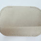 Rayell Cosmetics Case with Mirror - Vinyl with Velvet inlay - Small - Beige - 16x11x6.5cm