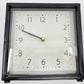 Coast to Coast Black and White Metal Encased Clock - Battery Powered - 21x21x7cm