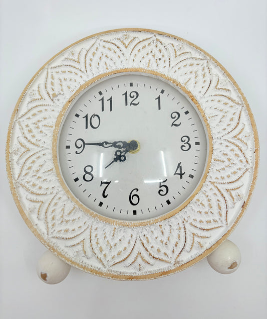 Wooden Battery Powered Circular Clock - 24x5cm