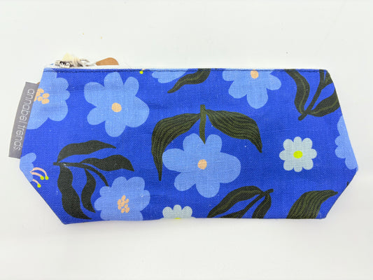 Annabel Trends Cosmetics Bag - Small - Blue Blossom - 22x11cm