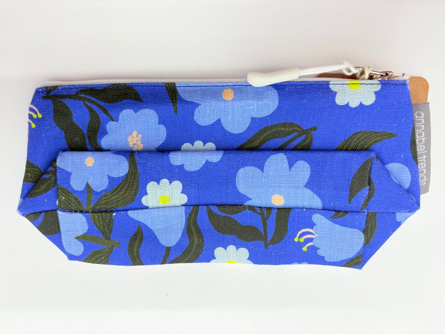 Annabel Trends Cosmetics Bag - Small - Blue Blossom - 22x11cm