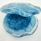 Blue Glass Clam - 15x2cm