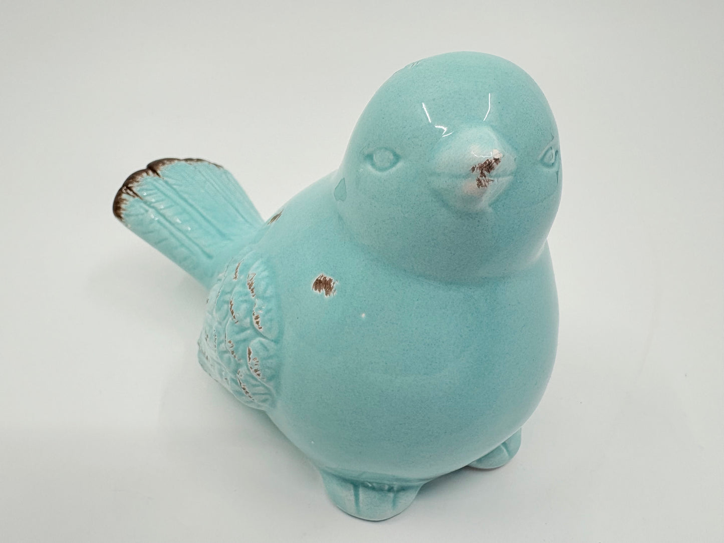 Sage Rustic Ceramic Bird - 15x8cm