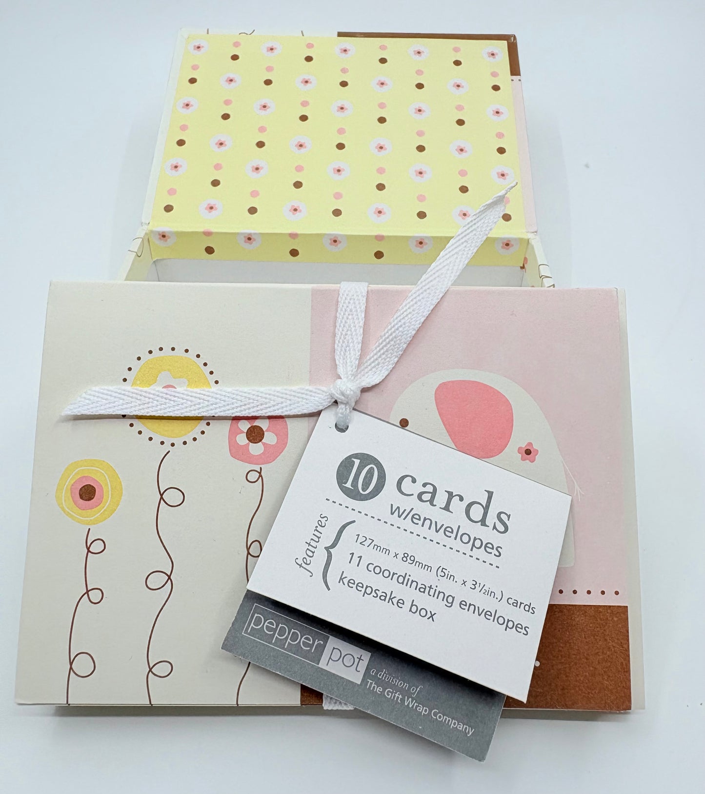 Pepper Pot Molly's Nursery - 10 Notecards and 11 Envelopes - 15x10cm