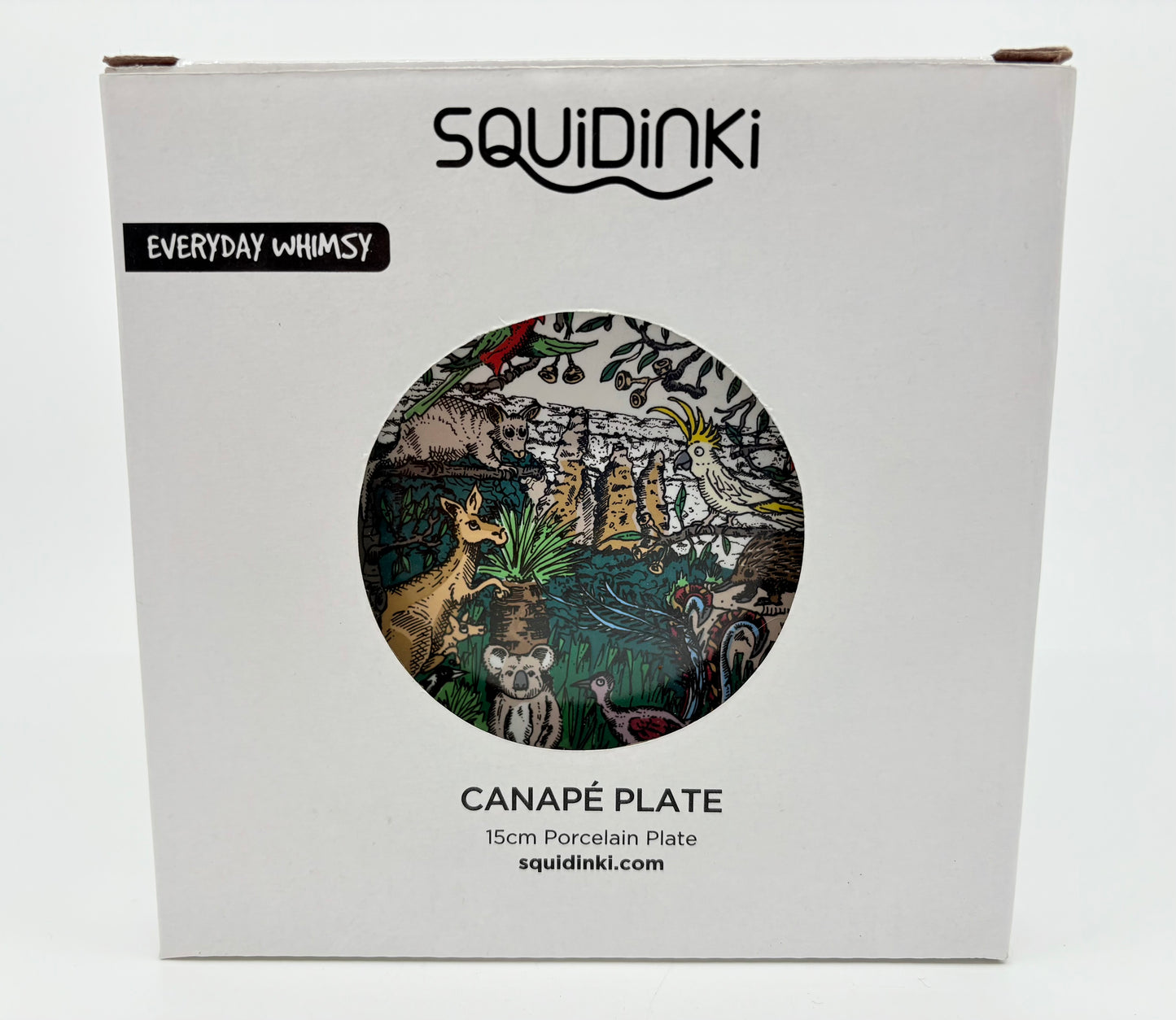 Squidinki Ceramic Canapé Plate - Everyday Whimsy Australian Collection - 16x2cm