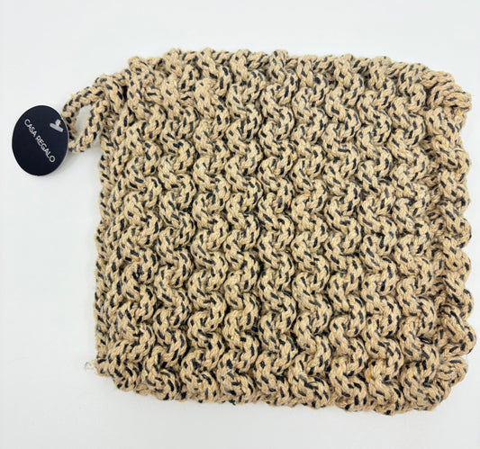 Casa Regalo Cotton Knit Trivet - Natural - 20x20cmx2cm