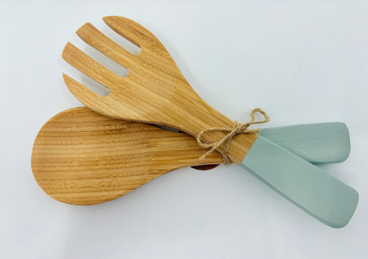 Casa Regalo Handcrafted Mango Salad Servers - 24x8cm