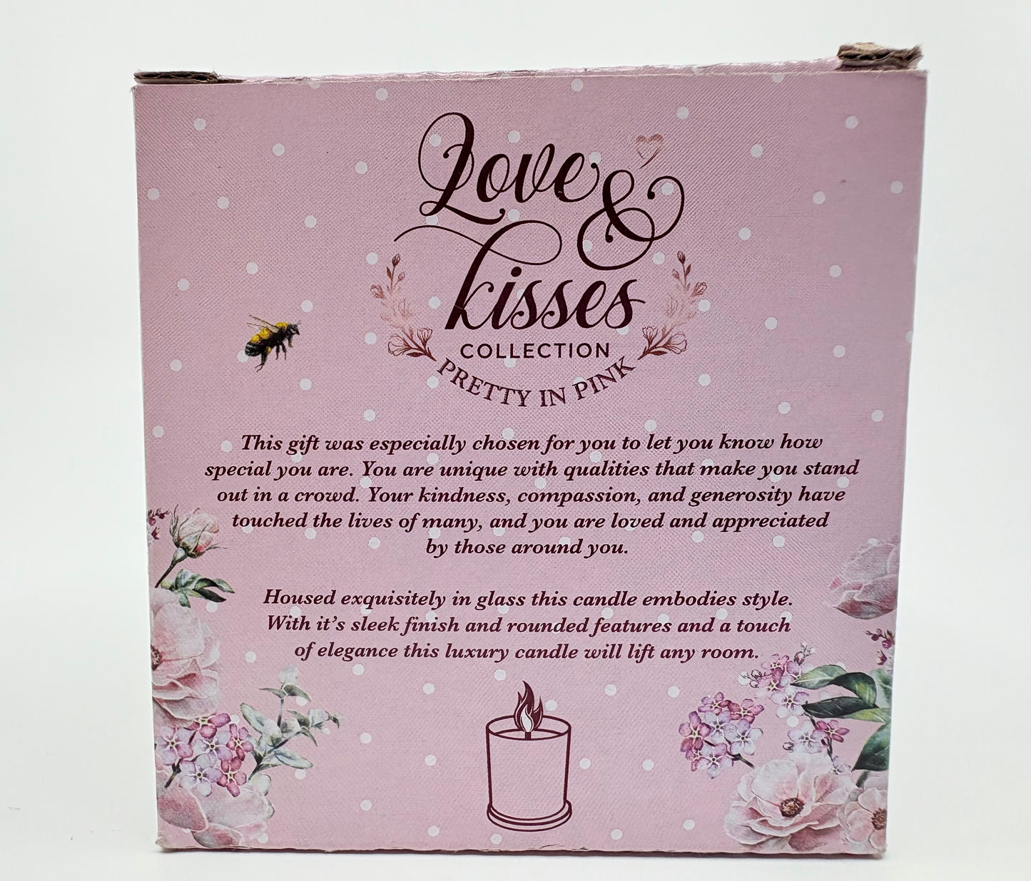 Pretty in Pink Love and Kisses Collection - Mum You are So Loved Vanilla Scented Glass Candle - Single wick 30 hour Burn - 215g