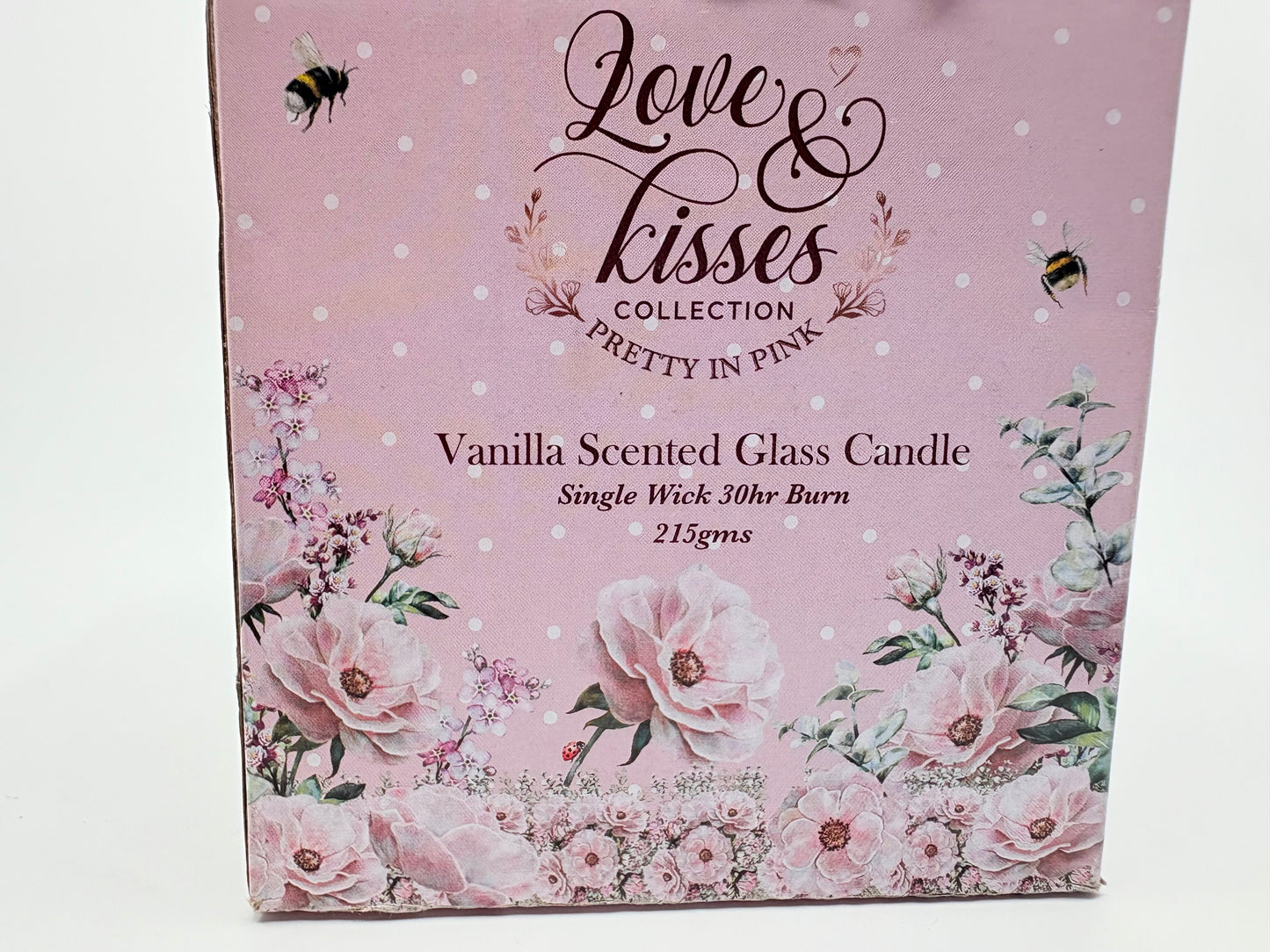 Pretty in Pink Love and Kisses Collection - Mum You are So Loved Vanilla Scented Glass Candle - Single wick 30 hour Burn - 215g