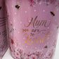 Pretty in Pink Love and Kisses Collection - Mum You are So Loved Vanilla Scented Glass Candle - Single wick 30 hour Burn - 215g