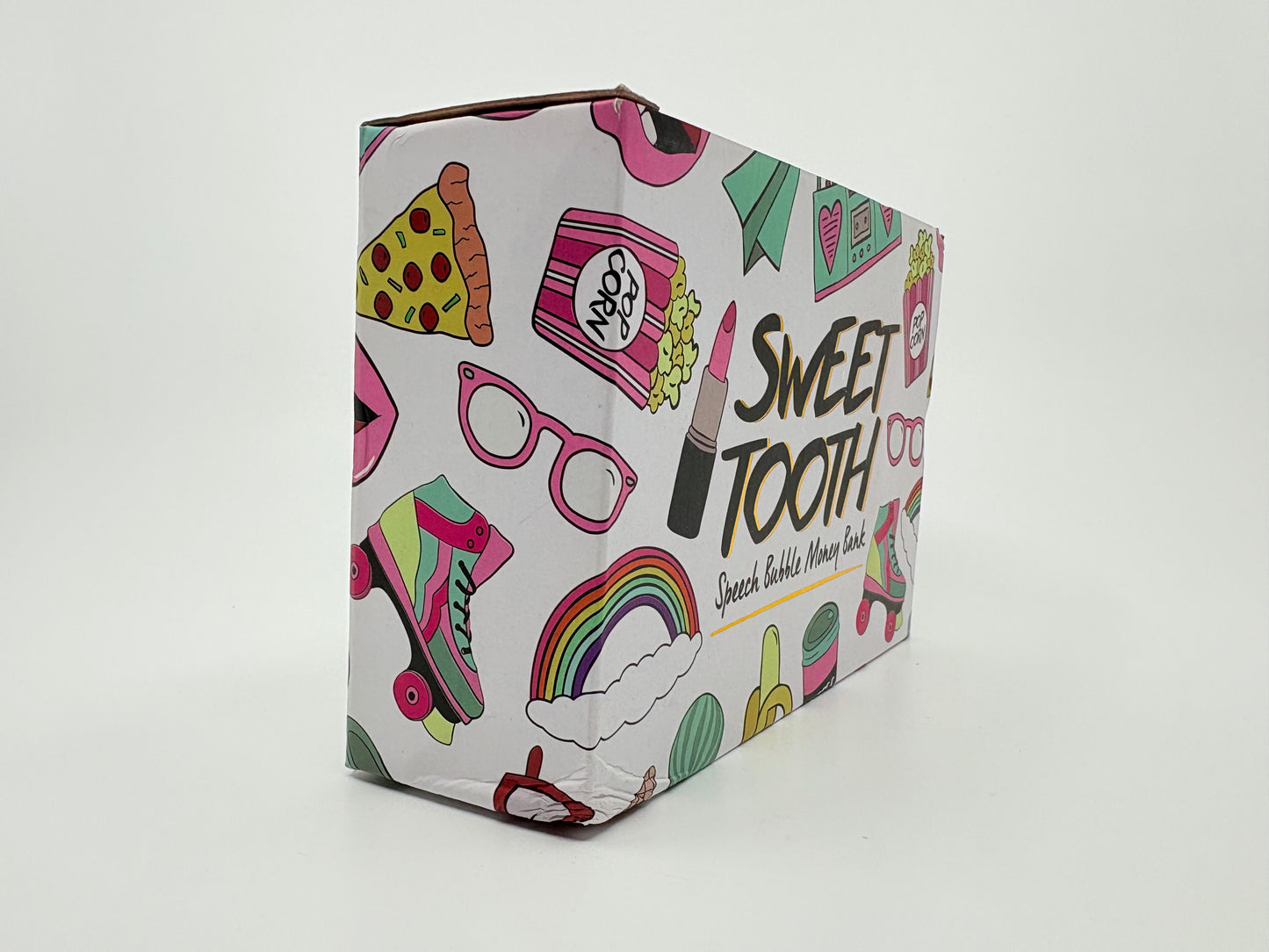 Sweet Tooth Money Talks Speech Bubble Ceramic Money Bank - Pink - 16x12x6cm