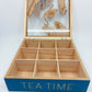Urban Products Wooden Natural Tropical Tea Box - Green - 25x25x8cm