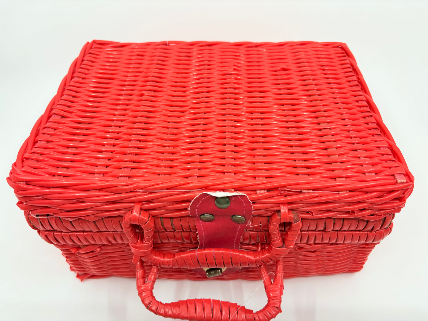 Children's Picnic Basket with Tin Tea Set - 15 pieces - 27x19x13cm