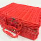 Children's Picnic Basket with Tin Tea Set - 15 pieces - 27x19x13cm