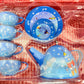Children's Picnic Basket with Tin Tea Set - 15 pieces - 27x19x13cm