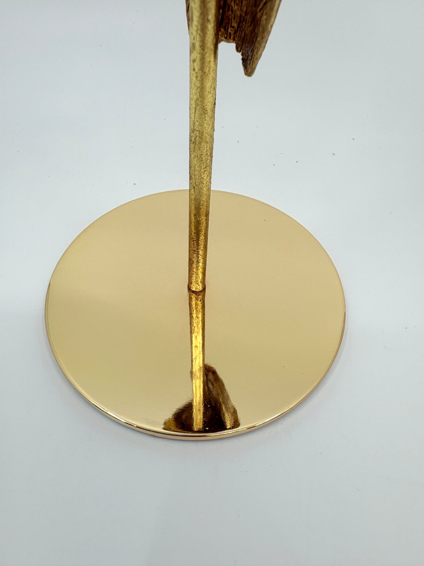 Candle Holder - Metallic Bird - Gold - 30x10cm