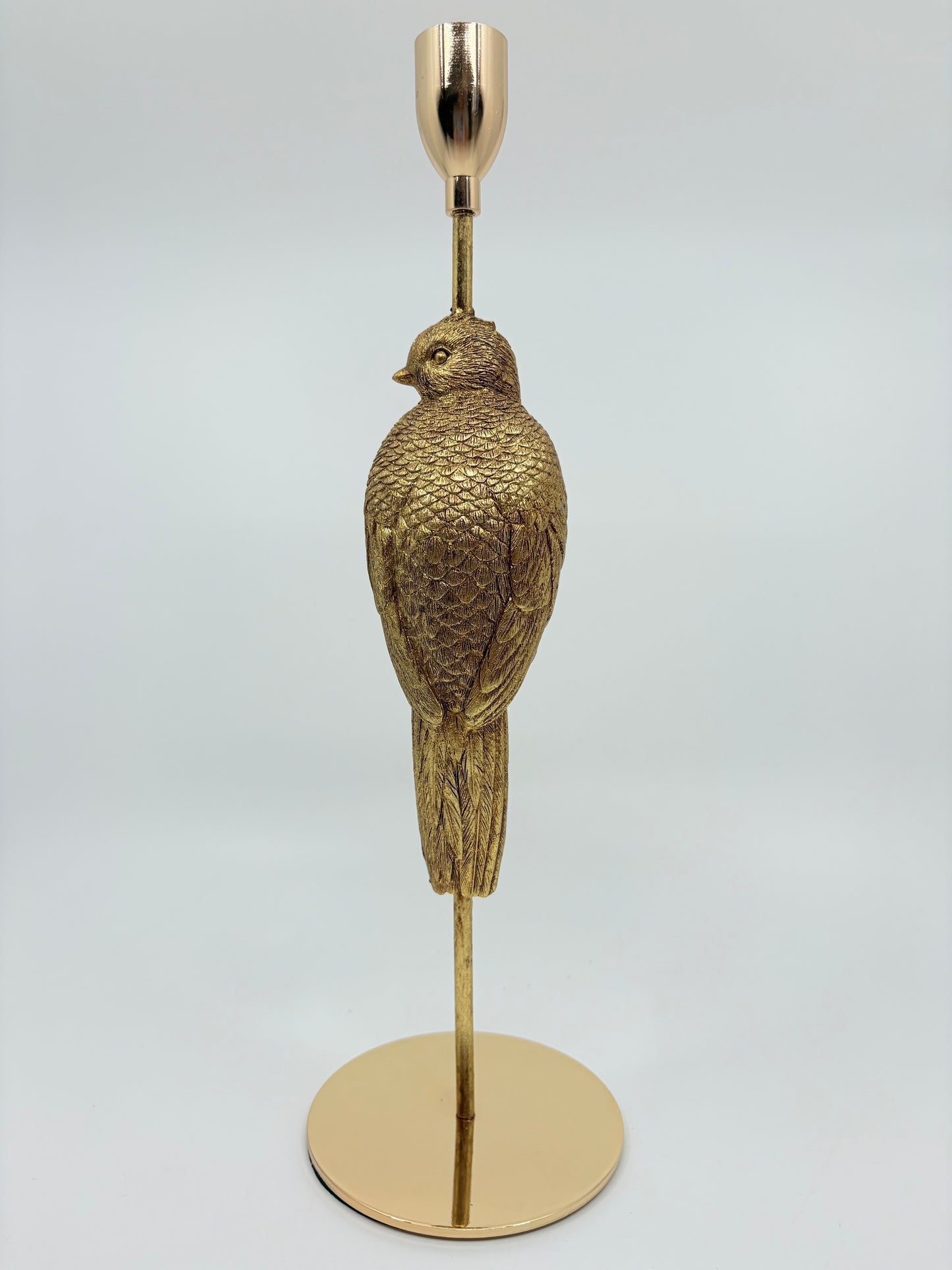 Candle Holder - Metallic Bird - Gold - 30x10cm