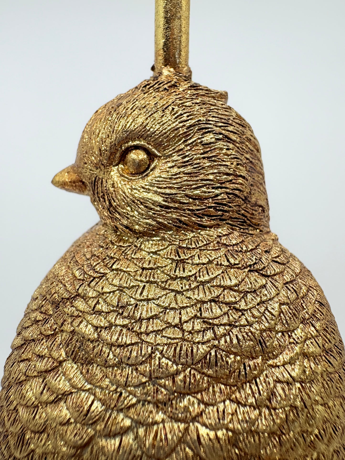 Candle Holder - Metallic Bird - Gold - 30x10cm