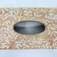 Amalfi Ishani Handcrafted Wooden Tissue Box - White Wash - 26x15.5x9cm