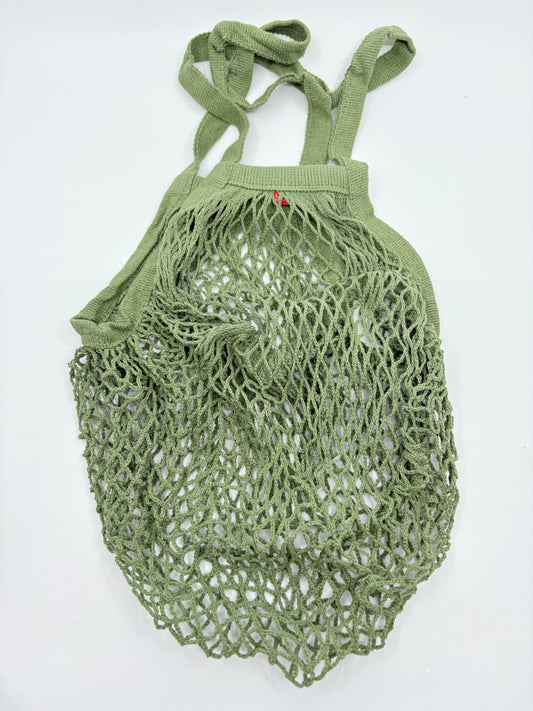 Cotton Mesh Bag - Green - 35x22cm - 10kg