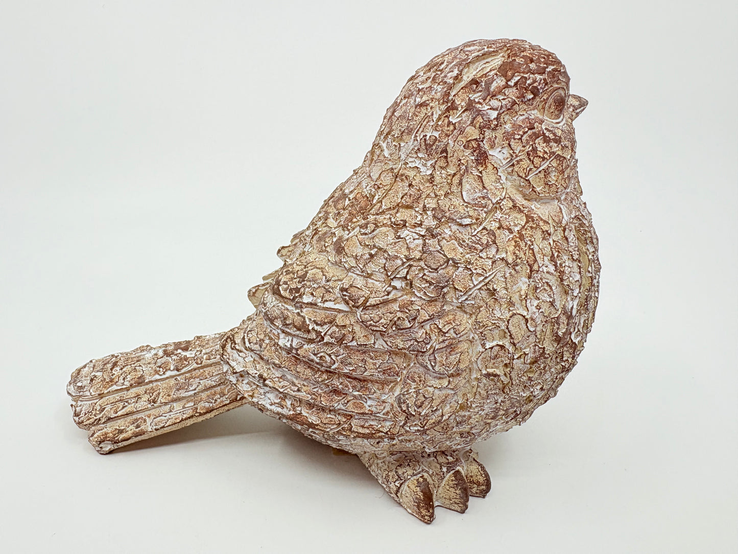 Dont Worry Be Happy Rustic Wooden Wren - 15x12x8cm