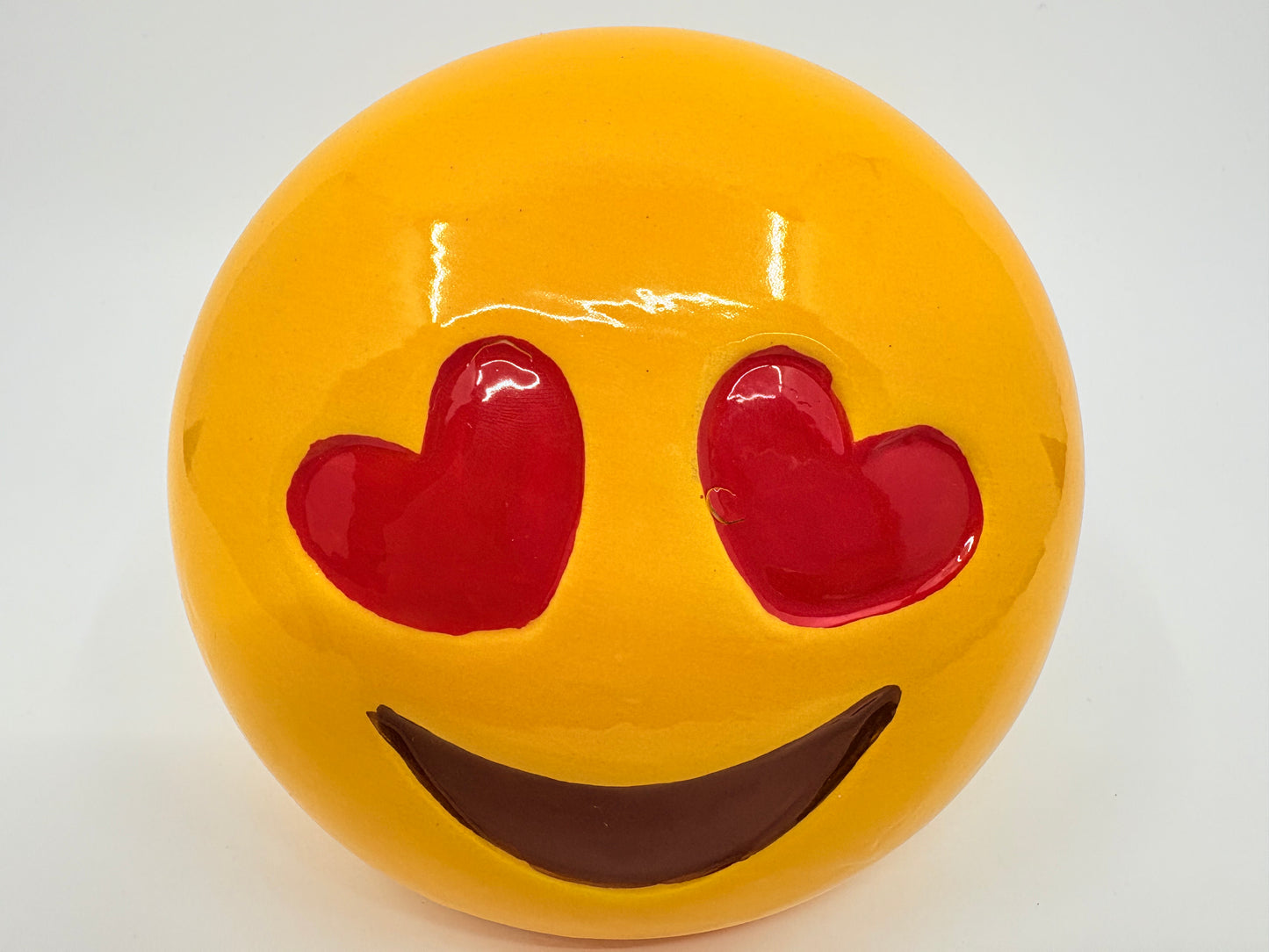 Landmark Ceramic Smile Emoji Love Heart Eyes Ceramic Money Box - 12x8x12cm
