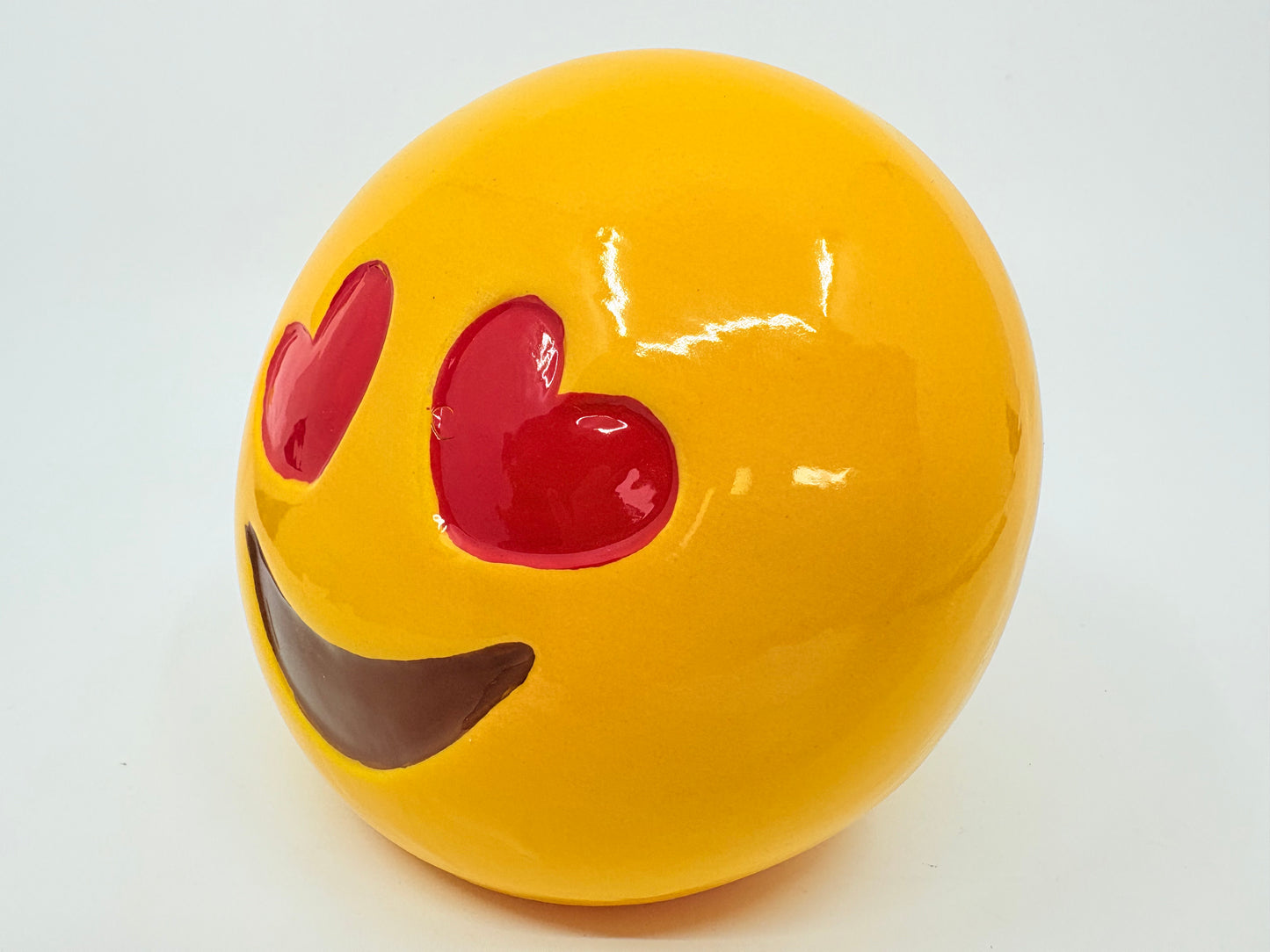 Landmark Ceramic Smile Emoji Love Heart Eyes Ceramic Money Box - 12x8x12cm